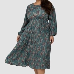 PinkBlush | Jade Floral Pleated Midi Dress